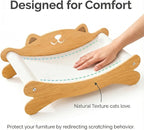Cat Scratcher Bed for Indoor Cats & Hammock Lounge & Scratch Pad,Wooden Modern Cat Scratcher & Cat Beds & Furniture Sturdy and Durable for All Types of Cats Play and Rest