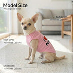Parisian Pet Dog Shirt - 100% Cotton Shirts for Small Dogs - Pink Sleeveless Girl Pet Clothes - Lightweight Pet T Shirts - Breathable Puppy Clothes - Stretchy I Love My Mommy Dog Apparel