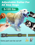 Bark Activated Shock Collar, 3300Ft Dog Bark and Training Collar Combo with Beep, Vibrate, Static & Auto Mode, IPX7 Waterproof Automatic Bark Collar for Small Medium Large Dogs (7-120lbs)