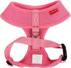 Puppia Soft Dog Harness No Choke Over-The-Head Triple Layered Breathable Mesh Adjustable Chest Belt and Quick-Release Buckle, Pink, Large
