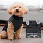 Warm Fleece Dog Coats for Small Dogs,D-Rings Waterproof Puppy Jacket for Cold Winter,Black XS