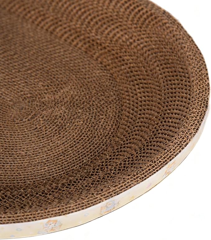 Càt Scràtcher Cardboard, Raised Edge Design, 1 Piece, Large Cat Scratcher Cardboard, Oval Indoor Cat Scratcher Bed, Blends with Home Decor, for Small Large Kitten Play Sleep Outdoor Home Living Room