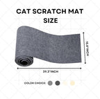 Cat Scratch Mat,Furniture Protector, 39.3"x15.8" Trimmable Self-Adhesive Cats Scratch Carpet, DIY Climb Cat Scratch Mat for Couch Furniture or Wall Protector (Dark Grey)