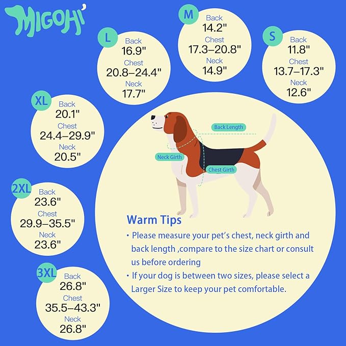 MIGOHI Reflective Waterproof Windproof Dog Coat - Warm Jacket Reversible Stormguard Winter Vest for Small to Large Dogs (Red, XL)