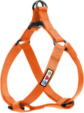 Pawtitas Solid Step-in Dog Harness – Adjustable No-Pull Vest for Puppies to Seniors, Safe & Comfortable S Orange