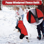 DENTRUN Dog Winter Coat Warm Fleece Jacket, Dog Pajamas Turtleneck Dog Sweater Puppy Cold Weather Outfit Thermal Bodysuit, Dog Sweatshirts Dog Snowsuit Puppy Coat Apparel Dog Fleece Soft Jumpsuit