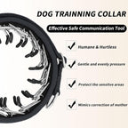 Martingale No Pull Dog Collar for Large Medium Small Dogs, Heavy Duty Nylon Reflective Adjustable Anti Pull Slip Collar with Buckle for Training Walking S Black Black