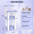 46 Inches Outdoor Cat Tower, Large Multi Level Cat Tree with Big Polypropylene Rope Scratching Posts for Indoor and Outdoor Cats