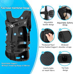 PetBonus Pet Front Dog Carrier Backpacks, Adjustable Pet Backpack, Legs Out Easy-fit Puppy Chest Carrier for Medium Small Dogs, Hands Free for Hiking, Cycling (Black, XL)