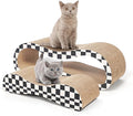 FluffyDream 2 in 1 Cat Scratcher Cardboard Lounge Bed, Cat Scratching Post, Durable Board Pads Prevents Furniture Damage,Large,Checkerboard