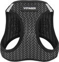 Best Pet Supplies - All Weather Mesh/Plush, Reflective, No Pull Harness for Small, Medium Dogs, Cats - Secure with Hook & Loop Fastener, Buckle, Double D-Rings - Gray 2-Tone, S