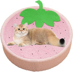 Fruit Cat Scratcher, Cat Fruit Scratcher, Fruit Shaped Cat Scratcher, Orange Round Cat Bed, Wear-Resistant Sisal Cat Supplies,to Meet The Cat's Nature of Grinding and Scratching (Strawberry)