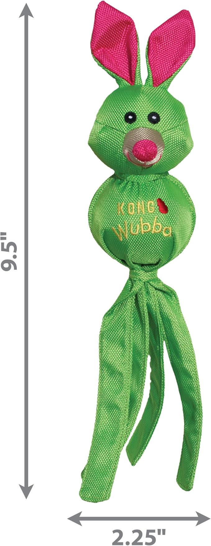 KONG Wubba Friends Ballistic Dog Toy - Durable Interactive Squeaky Toy, Assorted Colors/Animals, Fetch & Tug-of-War (Small)