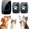 Edge Touch Dog Bell – Blk Long-Range Wireless Dog Door Bell 1000ft with LED, Waterproof Dog Buttons & Dog Clicker for Communication, Durable Bells for Dog Training to Go Outside(2 Bells & 1 Chime)