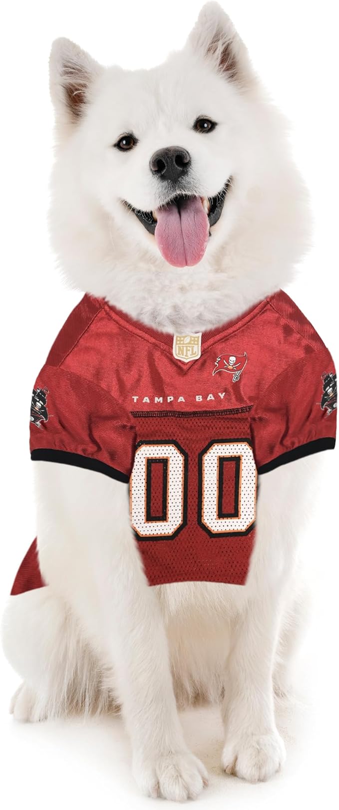 Pets First NFL Tampa Bay Buccaneers Dog Jersey, Size Large, Football Shirt Costume for Pet, Dog Sports T-Shirt, NFL Team Clothing for Cats, Licensed Pet Apparel Available in 7 Sizes and 32 Teams