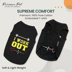 Parisian Pet Dog Shirt – 100% Cotton Shirts for Small Dogs – Black Sleeveless Puppy Clothes – Lightweight and Breathable Pet Apparel – Cool and Stylish Gym Dog Clothes - Stretchy T Shirts for Dogs