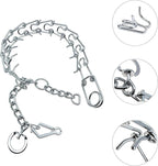 Prong Pinch Collar for Dogs with Quick Release Buckle, Adjustable Training Collar for Small Medium Large Dogs, Helps Prevent Dog from Pulling (3.8mm, Neck Size 27"-29"), Silver