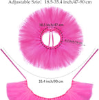 2 Pcs Dog Tutu Dress with Pearl Crown for Small Medium Pet Cat Dog Halloween Costume Dress for Ballet Birthday Party Wedding Photo Prop