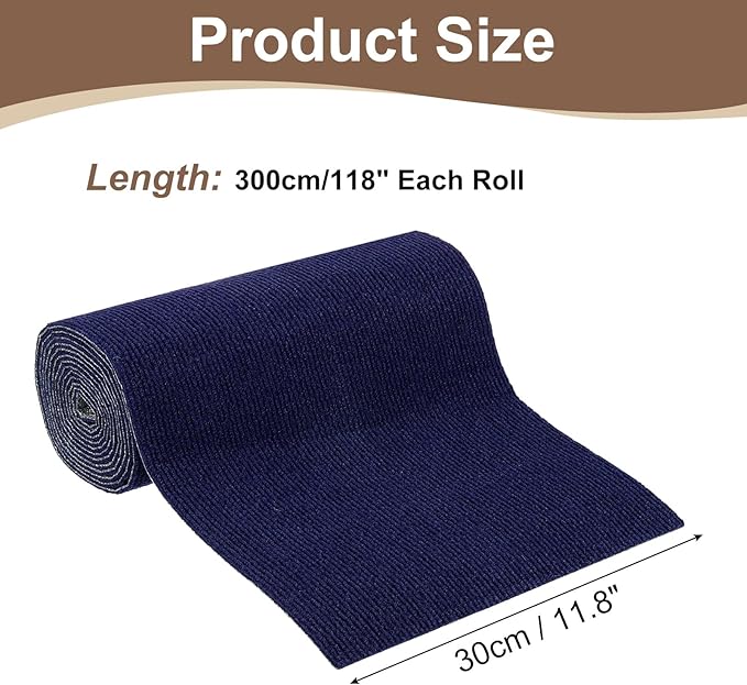 uxcell Self-Adhesive Cat Scratching Mat, 1 Roll 118" x 11.8" Couch Protector from Cat Claws for DIY Sofa, Wall, Doors, Cut Anti Cat Scratch Pad Carpet Mat, Dark Blue