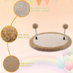 Cat Scratcher, Cat Natural Sisal Scratching Pad, Kitten Interactive Toy with Spring Ball for Chasing Hunting Mental Physical Exercise Puzzle