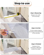 8.2Ft Cat Carpet Protector for Doorway, Under Door Carpet Protector Prevent Carpets Rugs from Scratching Tearing at Doorway