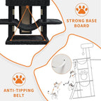 68.5 in Multi-Level Cat Tree for Indoor Cats Large Adult Heavy Duty Cat Tower for Large Cats with 2 Condos/Plush Perches/Sisal Scratching Posts/Hammocks/Basket/Dangling Balls, #2601 Dark-Grey