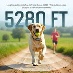 My Pet Command Long Range Dog Training Collar with Remote 1 Mile/5280 Ft, Safe Shock, Vibrate, Tone, Flashing Beacon Lights, Rechargeable Waterproof Remote Device, add up to 2 Collars. 2 Collar Pack
