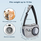 OWNPETS Pet Sling Carrier, Pet Airline Carrier Travel Bag, Fit 10~13lb Small Dogs, Comfortable, Adjustable, Perfect for Airline, Travelling, Daily Walk, Outdoor Activity and Weekend Adventure