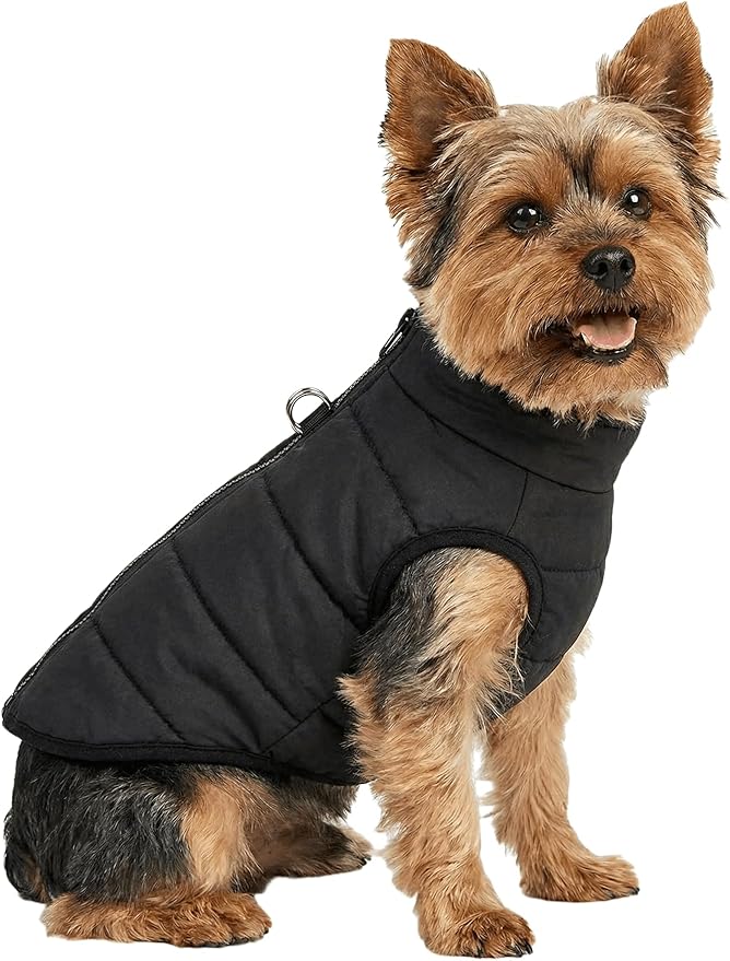 Dog Coats Warm Winter Dogs Jacket Pet Jackets Puppy Cold Weather Coat Pet Clothes for Small Dogs, Black, X-Large