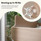 Cat Window Perch with Thick Sisal Scratching Post, Cats Hammock for Window with 3 Upgrade Suction Cups, 55" Adjustable Tall Cat Scratching Post with Large Perch, Cats Window Bed with Fluffy Cushion