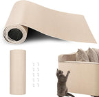 Cat Scratch Mat - 78.74"x15.74" Self-Adhesive Anti Scratching Pad for Couch, Trimmable DIY Cat Sofa Furniture Wall Cat Tower Protector, Replacement Pads for Pet Couch Protector from Claws Beige