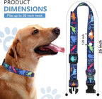 Rhea Rose 3/4 Inch Replacement Collar Strap Shock Collar with 2 Holes, Compatible with Nearly All Brands and Models of Underground Electric Dog Fences and Training Collars, Blue Dinosaurs