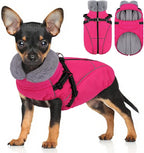 Dog Jackets for Medium Dogs, Dog Winter Coat, Reflective Pet Warm Fleece Vest for Cold Weather, Rose M