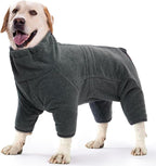 ROZKITCH Dog Coats with Legs, Pet Windproof Warm Cold Weather Jacket Vest Cozy Jumpsuit Apparel Outfit Clothes for Large Giant Dog Walking Hiking Sleep Grey 3XL