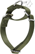 Martingale Dog Collar, Escape-Proof and No Slip Design, Heavy-Duty Nylon with Metal Buckle, Adjustable for Small, Medium & Large Dogs, Colorfast for Training, Daily Walks (Military Green,M)