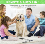 Dog Training Collar with 4 Training Modes - Dog Bark Collar with Mini Remote - Dog Shock Collar for Indoor & Outdoor, Shock Collar for Large Dog Medium Dog & Small Dog (10~120 lbs)