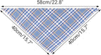 Segarty 30 Pack Dog Bandanas, 22.8"x15.7" Triangle Plaid Bibs Pet Scarf Accessories Bulk for Medium Small Dogs Cats Large Puppy Dogs, Adjustable Washable Reversible Boy Pets Birthday Kerchief