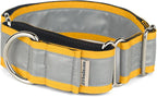 If It Barks - 1.5" Reflective Martingale Collar for Dogs - Adjustable - Made in USA - Strong, Durable, and Comfy - Ideal for Training - Suitable for Most Breeds - Large, Yellow Gold