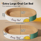 Extra Large Cat Scratcher Bed, 21.6" L x 15.7" W x 3.5" H Anti-Tip XL XXL Cat Scratch Cardboard, Scratching Board Pad for Indoor Cats Kitty Kittens, Scratch Lounge House Couch, Furniture Protector