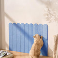 Cat Scratcher, Wall Mounted Cat Scratching Pads, 3-Panel 0.35" Thick Felt, Scratching Post Alternative Self-Adhesive Furniture Protector for Sofa/Door/Wall (Sky Blue)