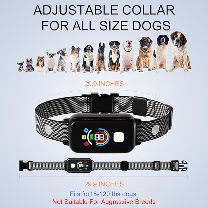 Dog Shock Collar, 2 Dog Training Collar with Remote for Medium Large Dogs, IP67 Waterproof Electronic Training Collar with 4 Training Modes, Security Lock, Rechargeable Shock Collar