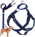 2 Hounds Design Freedom No Pull Dog Harness, Adjustable Harness and Leash Set, Easy Walking & Comfortable Control, Fits Small, Medium & Large Dogs, Solid Colors, Made in USA, 1" LG, Navy