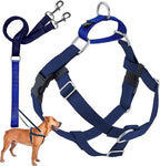 2 Hounds Design Freedom No Pull Dog Harness, Adjustable Harness and Leash Set, Easy Walking & Comfortable Control, Fits Small, Medium & Large Dogs, Solid Colors, Made in USA, 1" LG, Navy