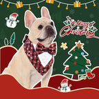 FUAMEY Dog Tuxedo Christmas for Small Dogs,Dog Formal Suit Dogs Attire Pet Bow Tie Puppy Party Costumes Cat Tux Outfits Pets Bandana Cosplay Adjustable Bowties Christmas Snowflake XS
