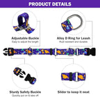 Hikiko Martingale Collar for Dogs Cute Dinosaur Dog Collar for Small Medium Large Dogs Comfortable Nylon Funny Dog Collars (Dinosaur,Large)