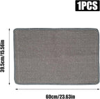 Cat Scratcher Mat, 23.6 x 15.5 Inch Natural Sisal Scratching Pad for Indoor Cats Wall Scratchers with Tape for Couch, Protect Sofas, Carpets,Floor(Grey)