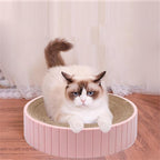 Cardboard Cat Scratcher Round Cat Scratching Board Cardboard Bowl Nest Pet Scratch Scratching Pad Lounge Bed Corrugated Paper Design for Clawing and Resting