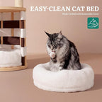 YITAHOME Stable Pine Wood Cat Tree, Multi-Level Cat Tower with Observation Perches, Sisal Scratching Posts, Removable Plush Bed & 2 Interactive Sisal Balls, Cat Furniture