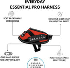 ShawnCo Essential Pro Dog Harness, No-Pull Pet Vest with 3 Leash Clips and Removable, Reflective Side Patches, Adjustable and Padded Harness for Small, Medium and Large Dogs (Mustang Red, XS)