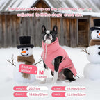 FUAMEY Dog Puffer Jacket for Large Dogs,Dog Cold Weather Coats Winter Dogs Down Jackets Waterproof Pet Snowsuits Warm Puppy Winter Vest Turtleneck Pets Adjustable Jackets Coats Pink XXXL